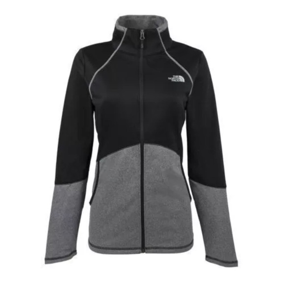 The North Face Women's Athletic Jacket Full Zip Black Gray Size S - Picture 1 of 10